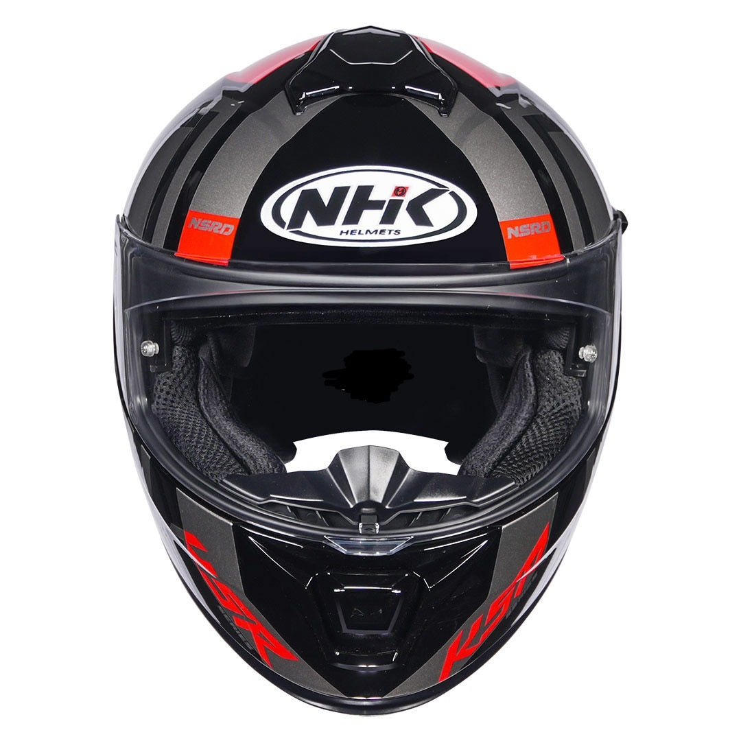 K5R 2V - SHIELD BLACK SILVER RED GLOSSY