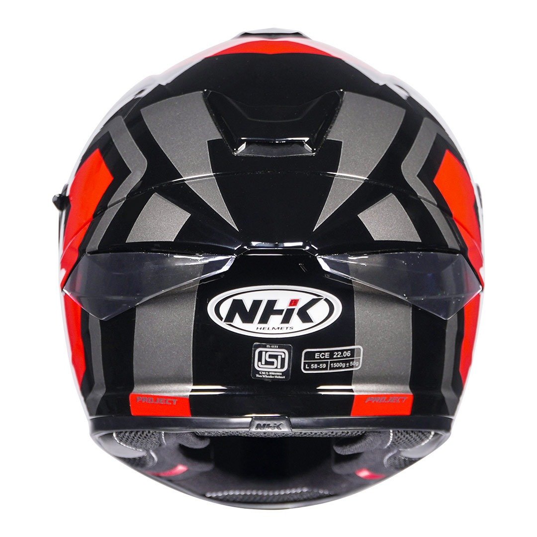 K5R 2V - SHIELD BLACK SILVER RED GLOSSY