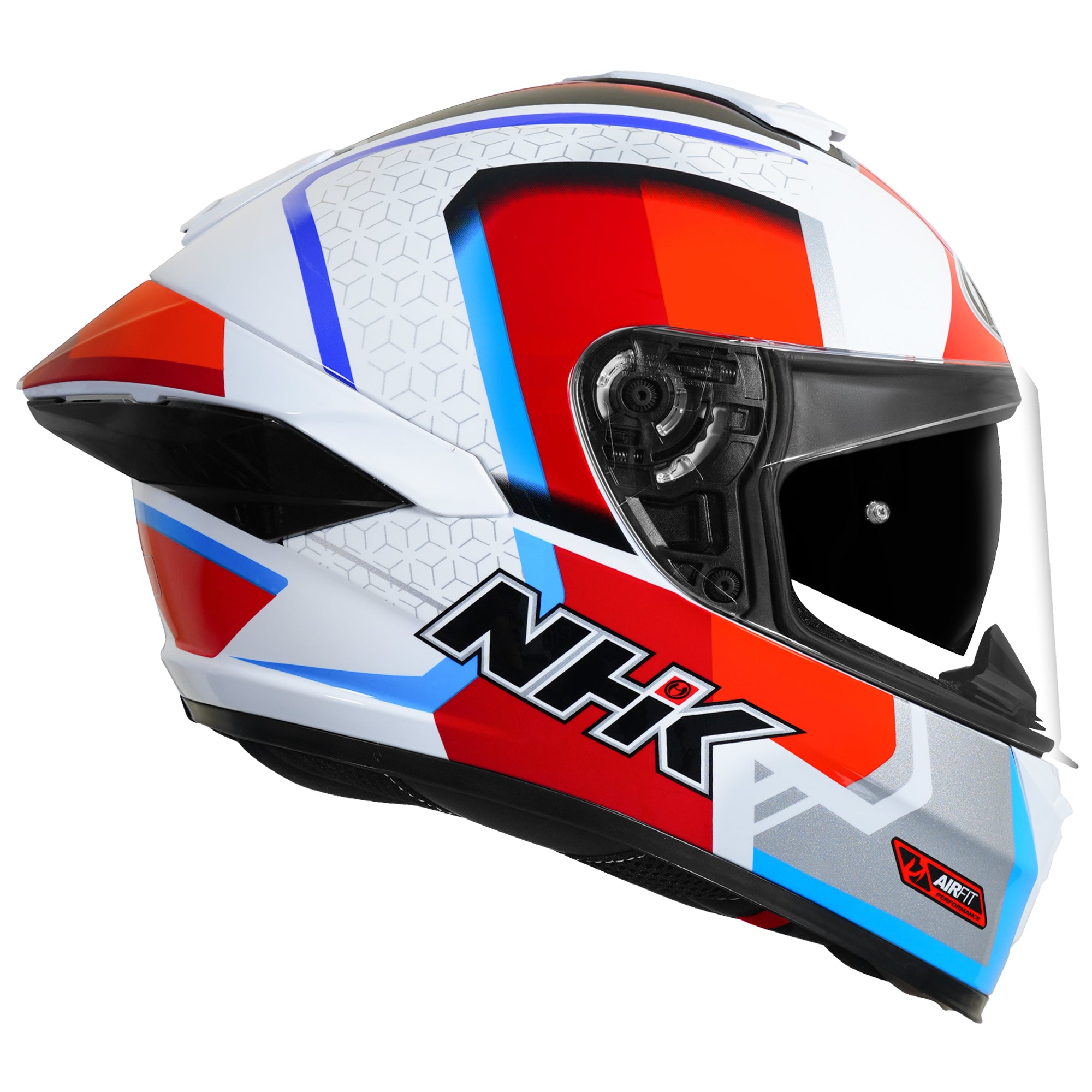 K5R RETRO WHITE RED BLUE GLOSSY – NHK Helmets