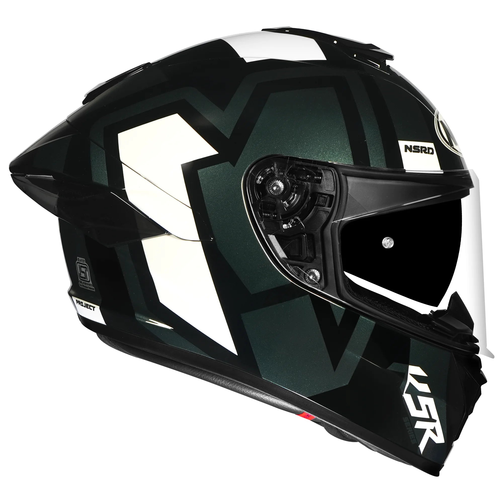 K5R SHIELD BLACK GREY WHITE GLOSSY