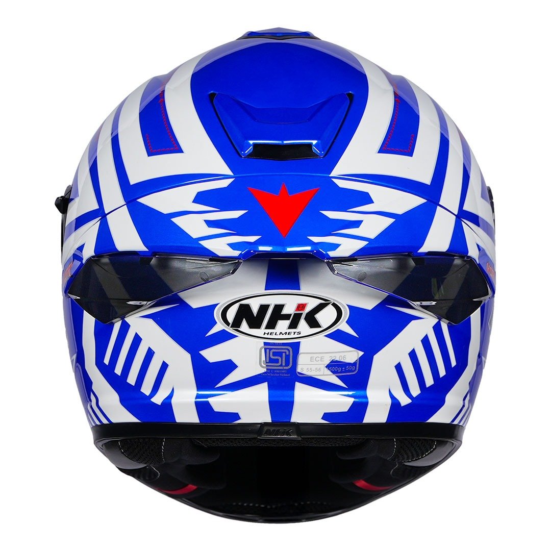 blue white motorcycle helmet K5R IRIDIUM BLUE WHITE GLOSSY – NHK Helmets