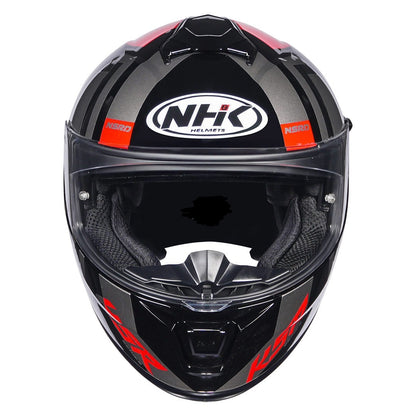 K5R 2V - SHIELD BLACK SILVER RED GLOSSY