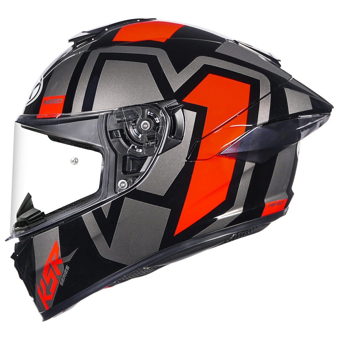 K5R 2V - SHIELD BLACK SILVER RED GLOSSY
