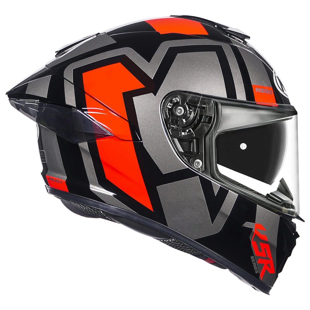 K5R SHIELD BLACK SILVER RED GLOSSY