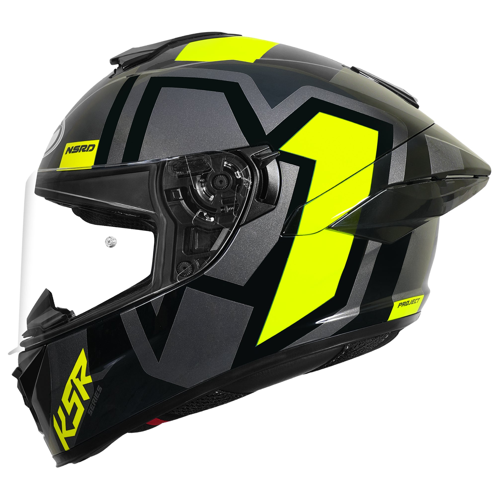 K5R SHIELD BLACK SILVER YELLOW GLOSSY