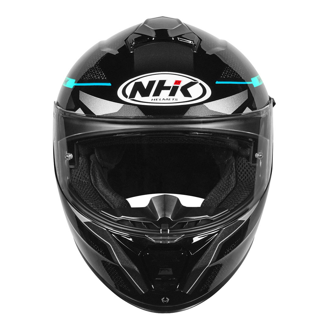 blue and black motorcycle helmets K5R ANOMALISTIC BLACK BLUE GLOSSY – NHK Helmets